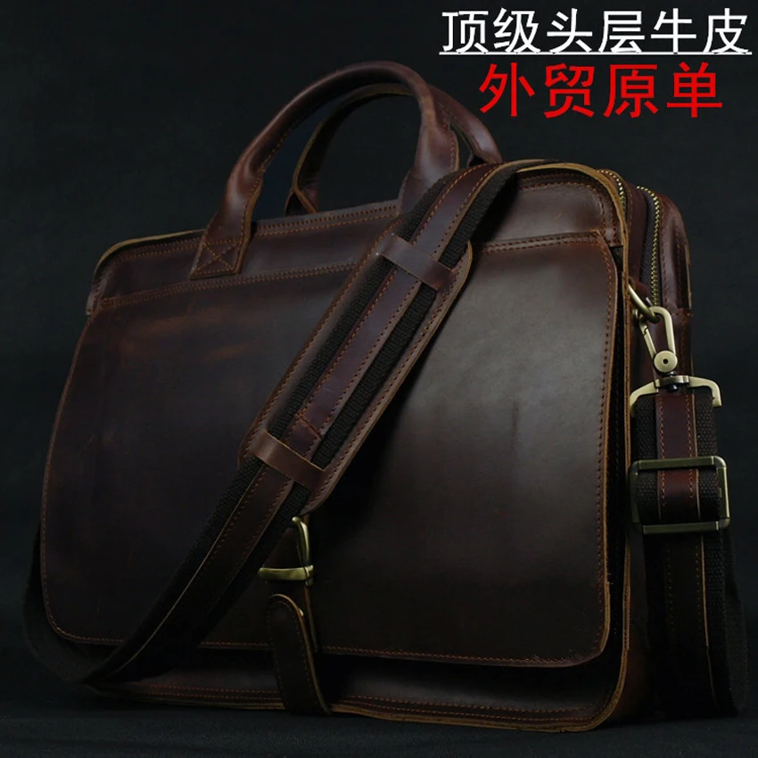 Luksuzna torba za moško aktovko iz pravega usnja, prenosna torba iz usnjene torbe, moška poslovna torba, moška aktovka, pisarniška torba