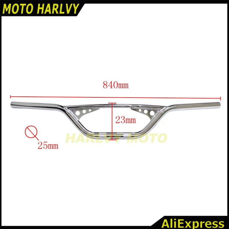 Универсальный мотоцикл " 25 мм черный/хром трекер руль тяга подходит для Harley Chopper Bobber Sportster
