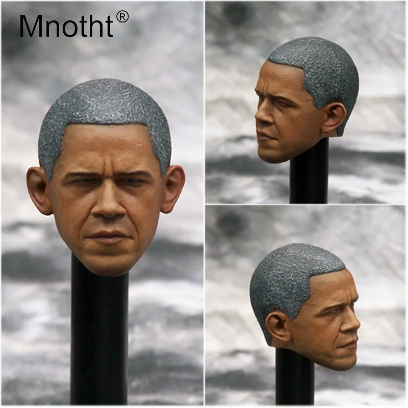 A 29 Obama Head Sculpt 1/6 Scale Male Soldier Head Carving USA