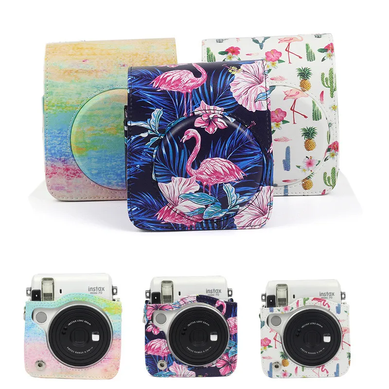 

PU Leather Bag Case Cover For Fujifilm Instax Mini70 Mini 70 Instant Film Camera Pouch with Shoulder Strap