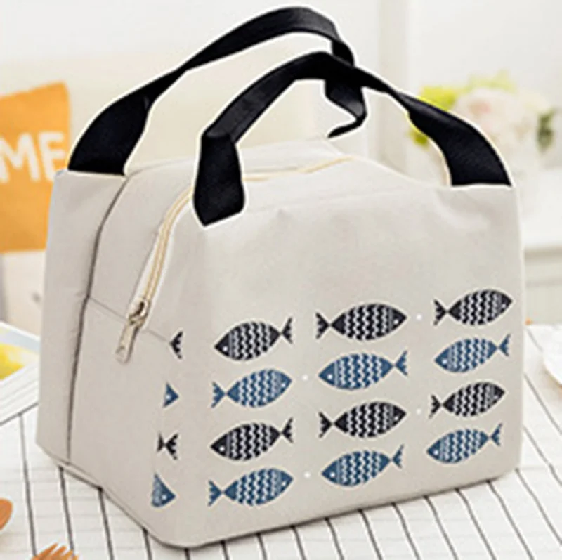 Изоляционные сумки для детского питания, бутылочки для кормления молока, теплее, с рисунком рыбы, Портативные водонепроницаемые сумки для пикника на молнии CL5289 - Цвет: Light Gray