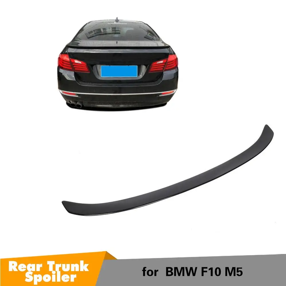 cheap For F10 Tail Spoiler Glossy Black For BMW 5 series 520i 525i 528i 530i 535i Rear Spoiler wing tail 2010 2017