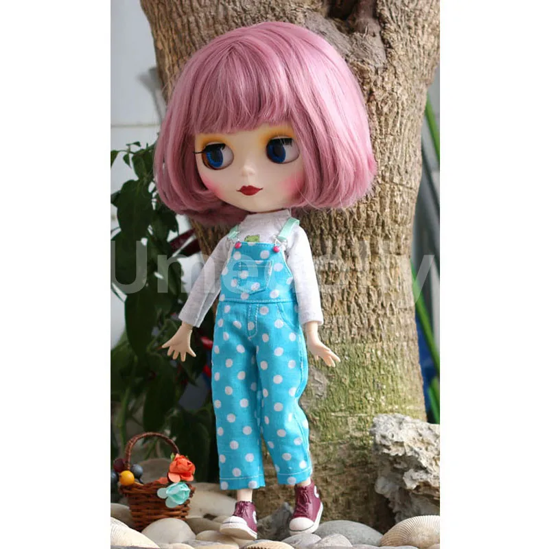 1 шт. милый комбинезон в горошек для Blyth, Licca, Pullip, Middle Blyth, 1/6 BJD аксессуары для одежды куклы