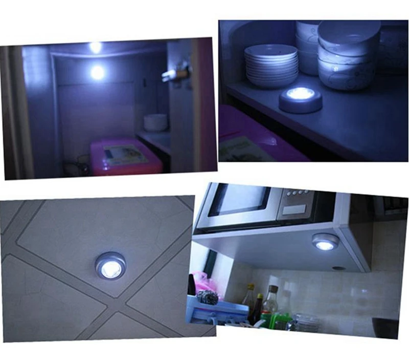 3 светодио дный светодиодных светильника для кухни, спальни, шкафа, беспроводного магнитного коридора, лестницы, ночника AAA на батарейках