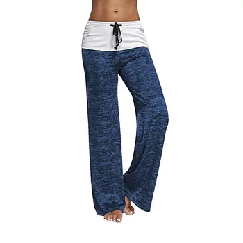 

Summer Spring Loose Pants Long Trousers Wide Leg Pants Straight Drawstring Casual Pant Plus Size S-3XL Solid Women Pants GV522