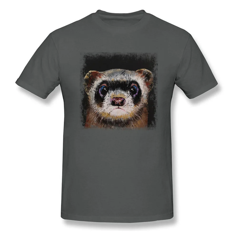 Cheap Mens T-shirts FERRET Casual Tops Shirt 100% Cotton Short Sleeve Birthday Clothing Shirt Crewneck Free Shipping FERRET carbon