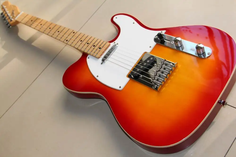 

Wholesale New Fdr Tel electric guitar alder body maple neck In Cherry Burst 121202