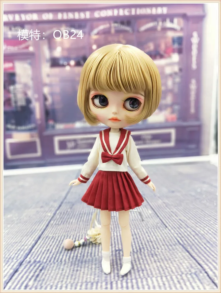 2 шт./компл. модная плиссированная юбка для куклы в японском стиле школьная форма морская костюм для blyth kurhn 1/6 аксессуары для кукол