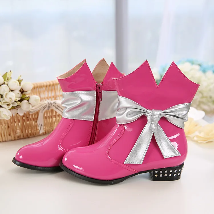 

2017 autumn winter girl children's shoes girls side zipper boots rivets short boots manufacturers no box