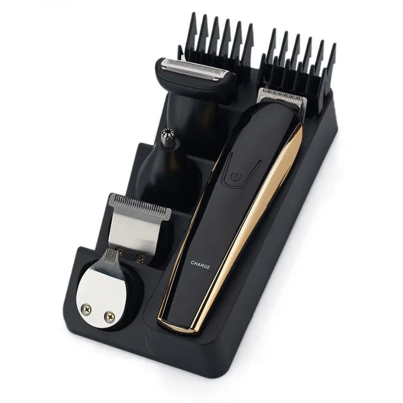 5 в 1 машинка для стрижки волос Электрический триммер для бороды бритвы Перезаряжаемые Бритва для усов укладки инструменты с Европейским