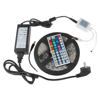 

5M/300LED RGB Strip 5050 SMD 44Key Remote Control Waterproof Multi-Color Changes Christmas Holiday Party Flexible LED Tape Light