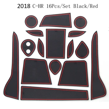 

For Toyota C-HR CHR 2018 Gate Slot Pad Door Groove Mat Anti-Slip Cushion Cup Pad Interior Decoration Accessory Styling