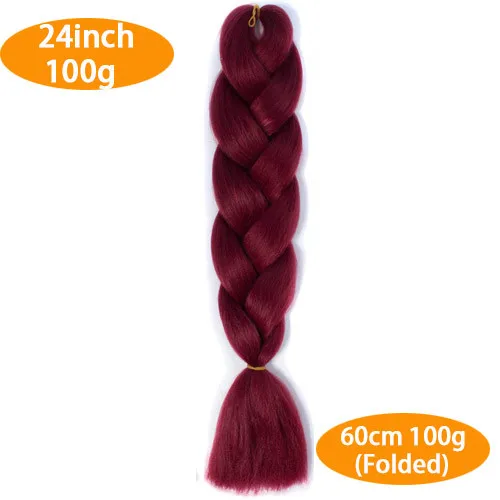 FALEMEI 2" 100 г синтетические плетеные волосы 29 цветов крючком блонд Джамбо косы волосы фиолетовые зеленые синтетические пряди для вплетения в волосы - Цвет: Жук
