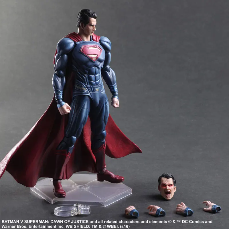 Play Arts 25 см знак супермена в фильме Бэтмен против Супермена DC супер герой фигурка