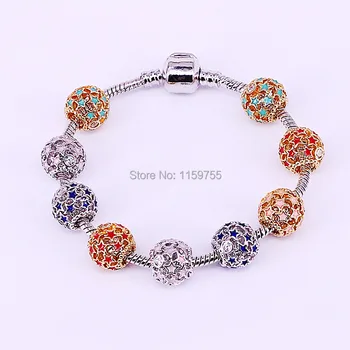 

30Pcs Mix Color Star Enamel Beads Hollow Big Hole Round Charms Bead Fit For European Charm Bracelet Jewelry Making