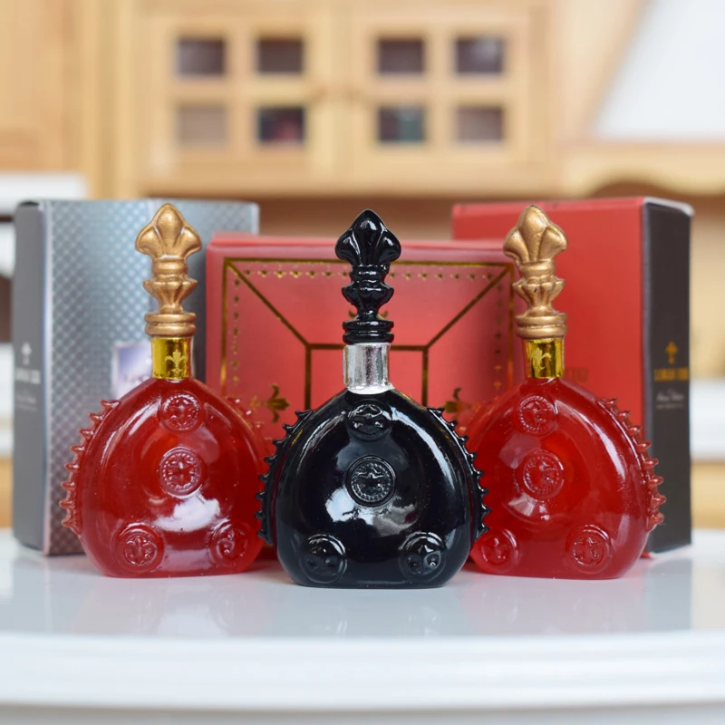 

3PCS/SET Simulation Dollhouse Miniatue Wine Model with Box Mini Pretend Play Food Toy Accessories