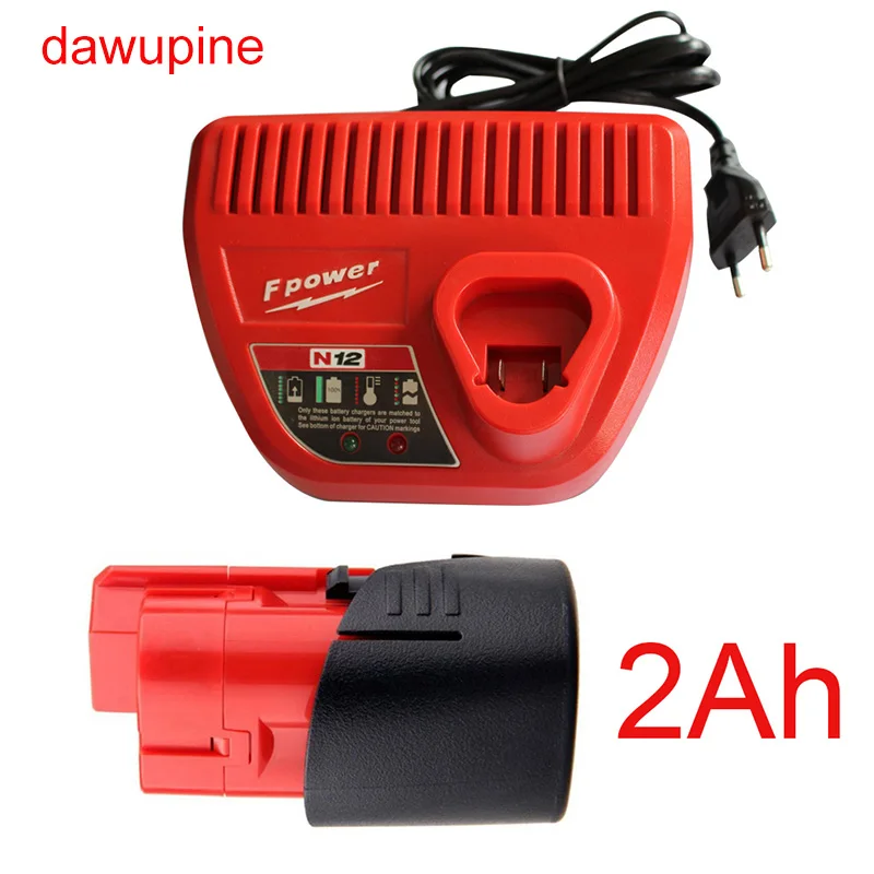Литий ионная батарея daupine M12 2Ah N12 зарядное устройство для Milwaukee 10 8 V 12V 48 11 24xx серии