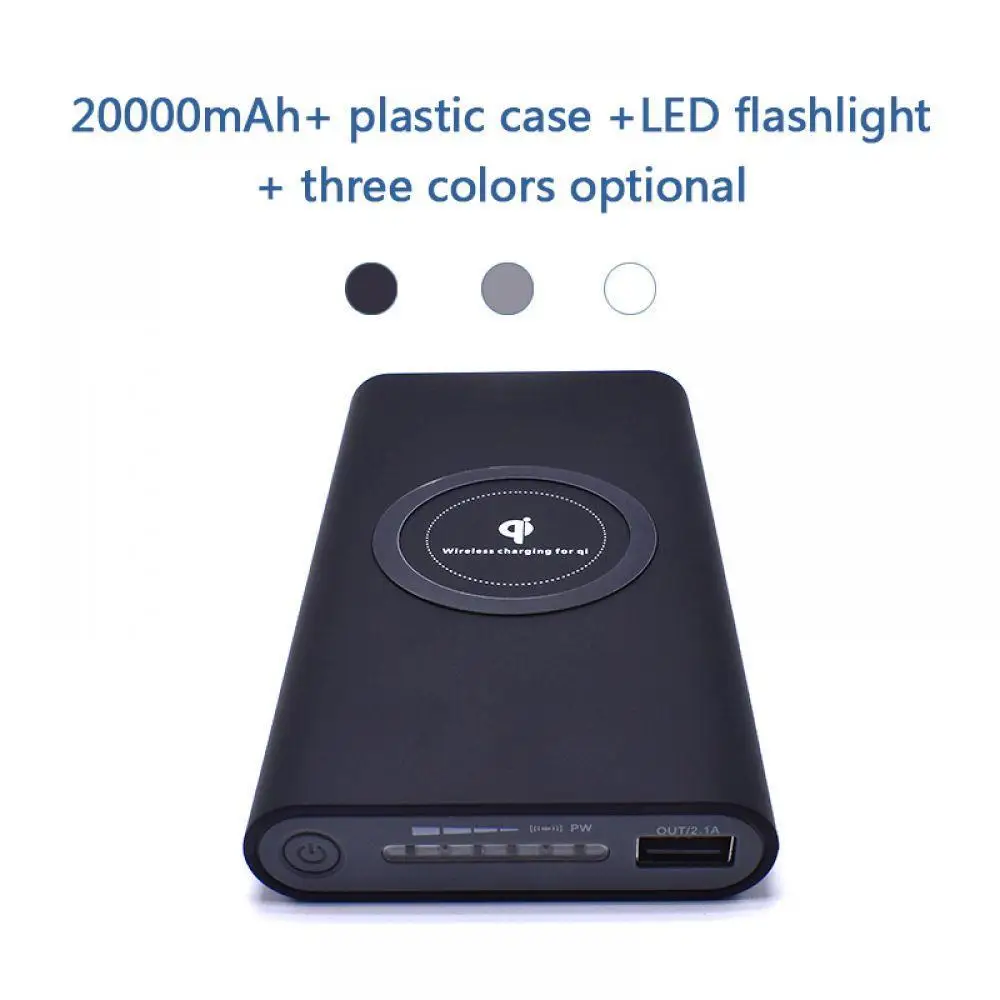 Wireless Charger Power Bank 10000mah Portable Dual USB with Digital Display External Battery Powerbank for iphone X 8