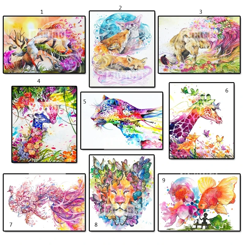 

DIY Diamond Embroidery Butterfly Animal 5D Diamond Painting Cross Stitch Mosaic Pattern Full Square Rhinestone Home Decor Lion