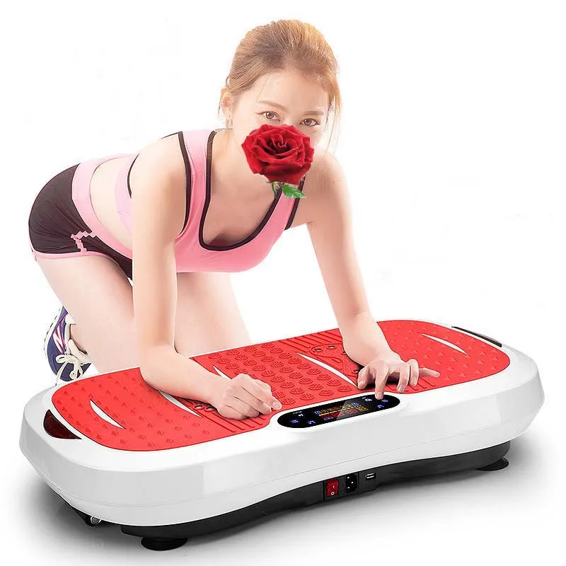 OFat Burning Vibration Fitness Massager Vibrating Plate Vibrator Body Shaper Weight Loss Power Fit Massage Crazy Slimming Device