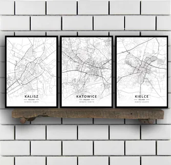

Kalisz Katowice Kielce Koszalin Krakow Legnica Lodz Lublin Olsztyn Opole Plock Poznan Radom Ruda Slaska Rybnik Poland Map Poster