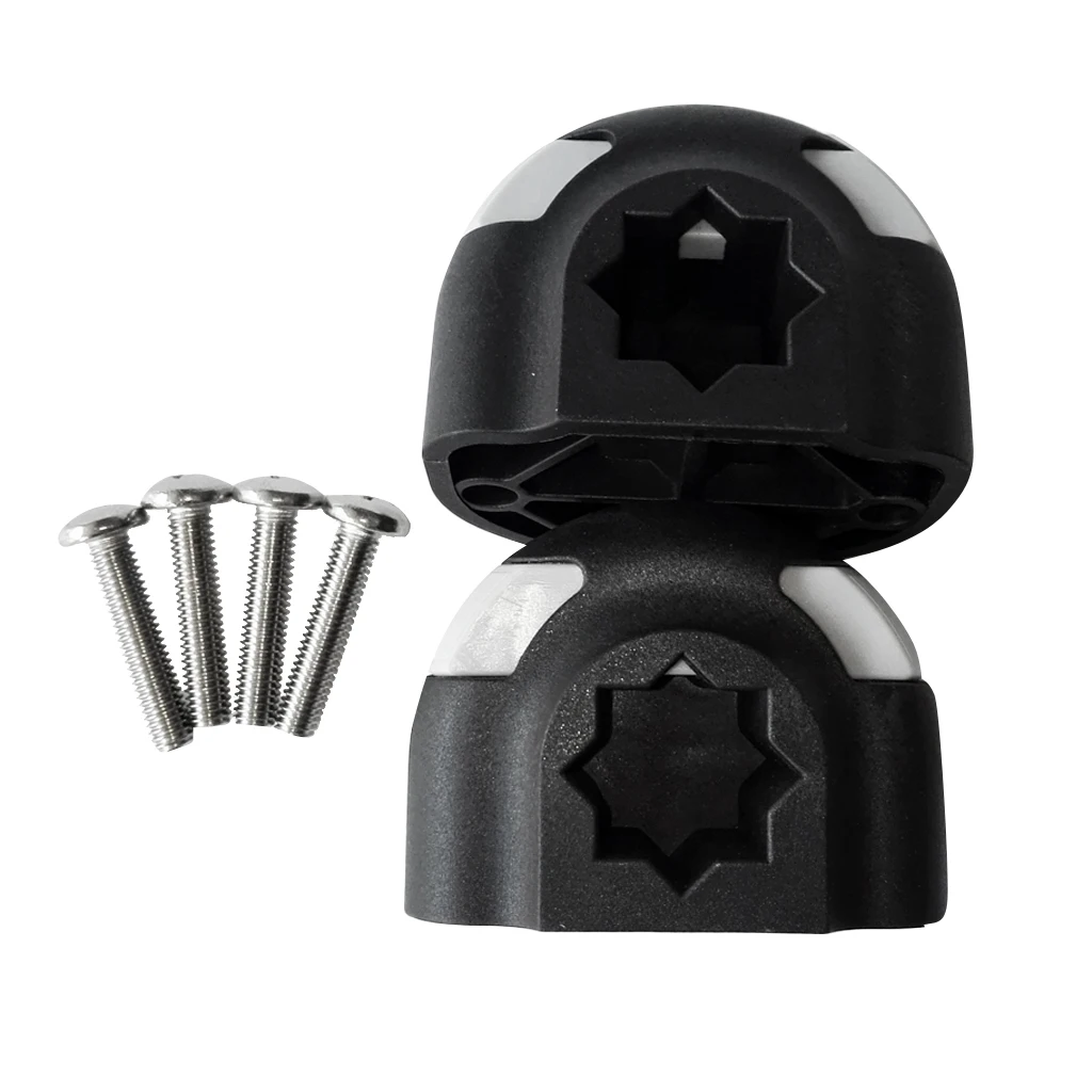 2 Pack Lightweight Nylon Kayak Boat Sea Fishing Rod Holder Mount Base Tackle Kit Accessory, Black