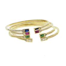 56-58 мм бриллиантер 17-18 см квадратный циркониевый браслет багет фейерверк cz для женщин леди великолепный роскошный браслет браслеты