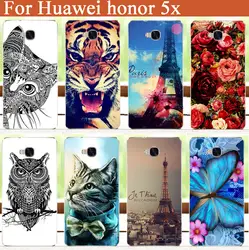 14 видов стилей diy Лучший Дизайн чехол для Huawei Honor 5X Мода красивая роза цветы Эйфелева Башня мобильный телефон чехол верхняя функция