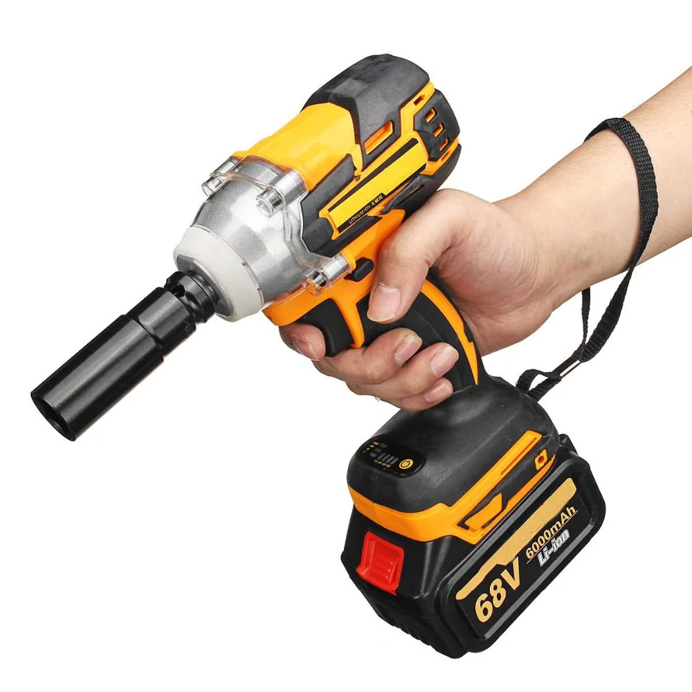 Беспроводной литий ионный Электрический ударный гайковерт 68V 6000mAh 380Nm