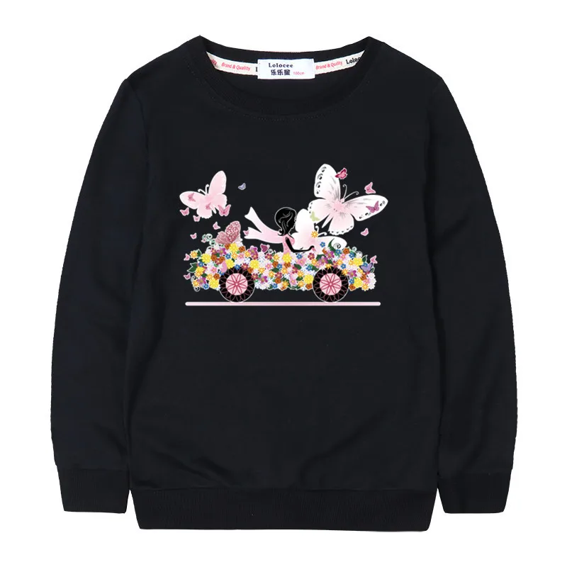 

Vogue Modern Butterfly Black Girl printing Girls Sweatshirt Spring fashion Novelty Casual Tops hipster Cool Shirt
