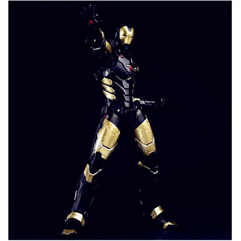 The Avengers Tony Stark Iron Man Mark MK 42 BLACK x GOLD With LED Light PVC Action Figure Collectible Model Toy G38 The Avengers Tony Stark Iron Man Mark MK 42 BLACK x GOLD With LED Light PVC Action Figure Collectible Model Toy G38