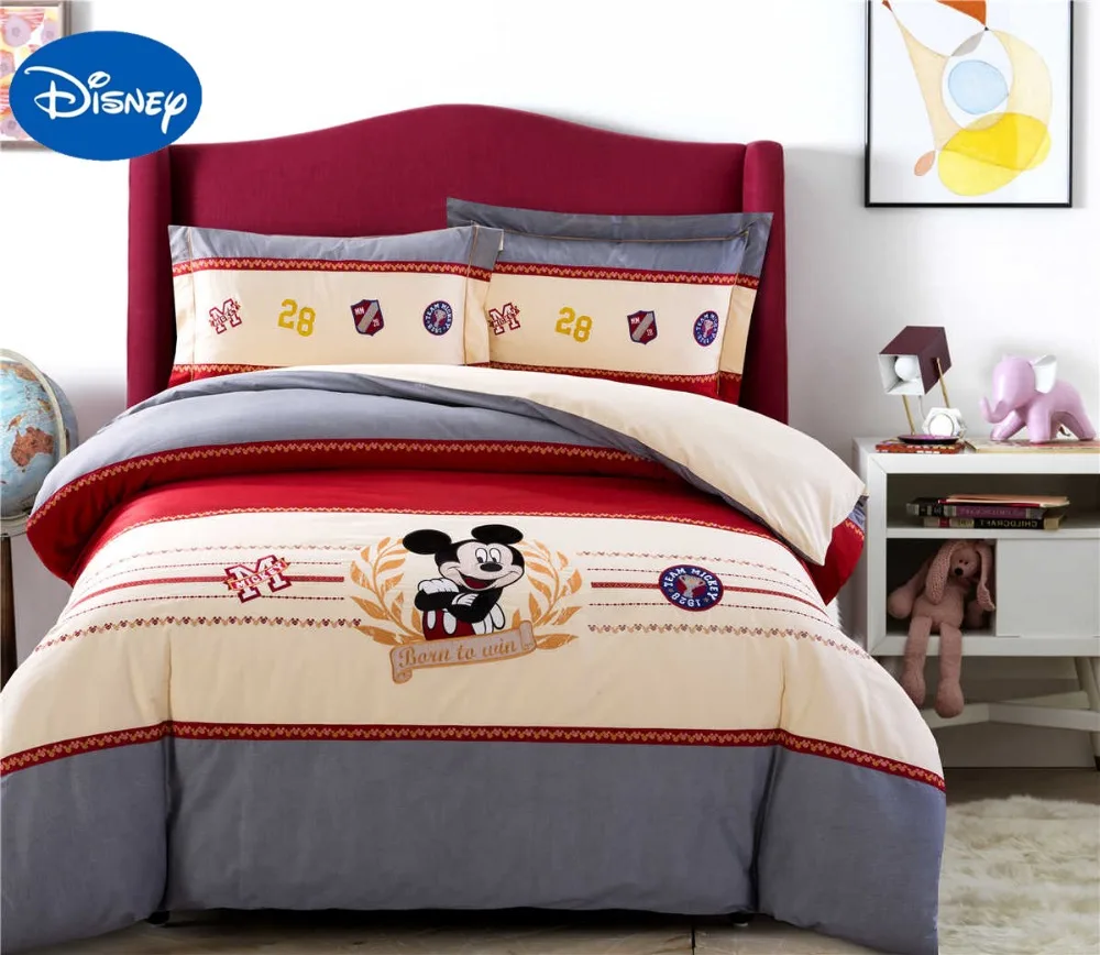 Комплект постельного белья с Микки Маусом детская кровать пододеяльники Disney
