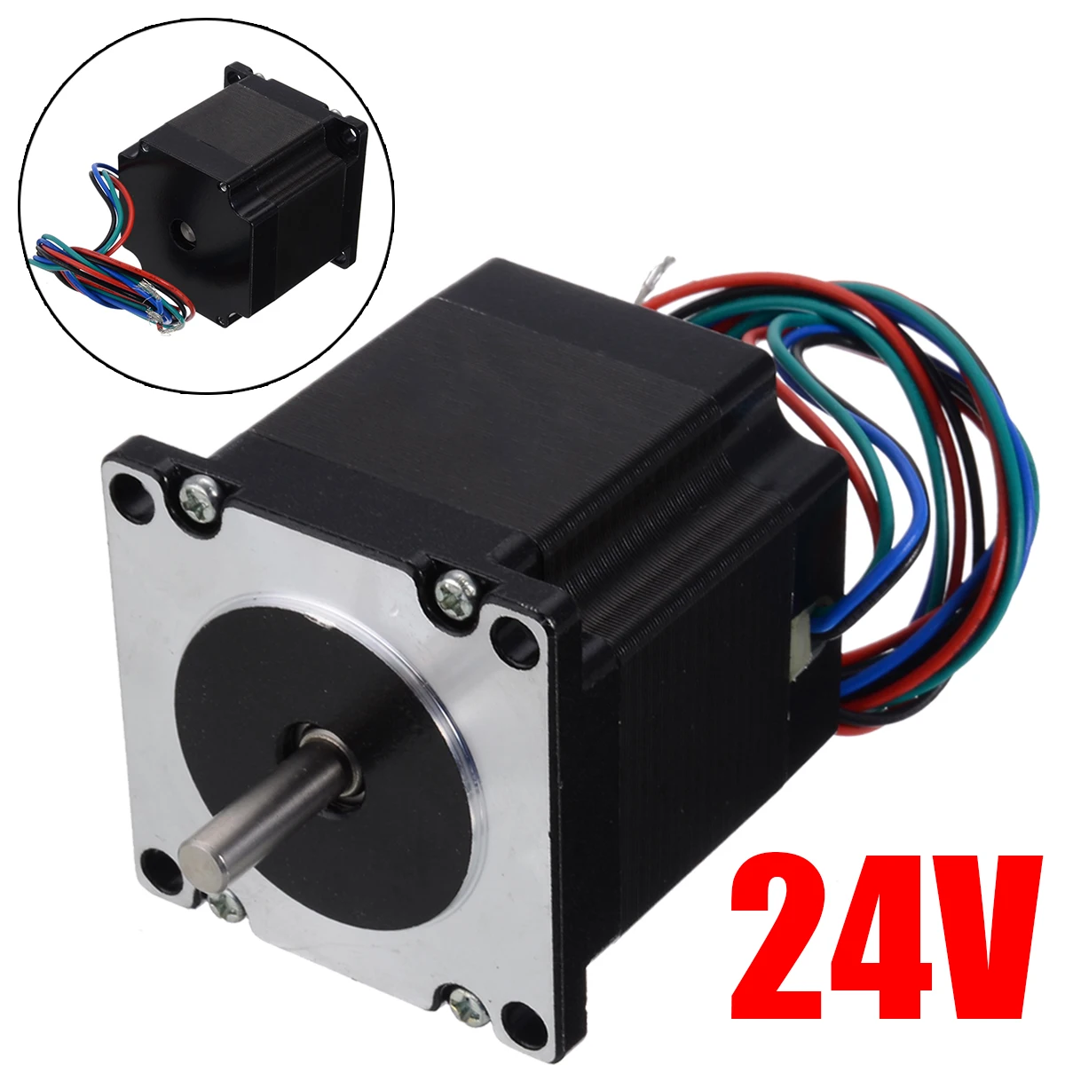 

New 24V 23 Stepper Motor Single Shaft 1.8Degree 4 Leads 4 Channel 56mm For 3D Printer For Motor Parts Accessories