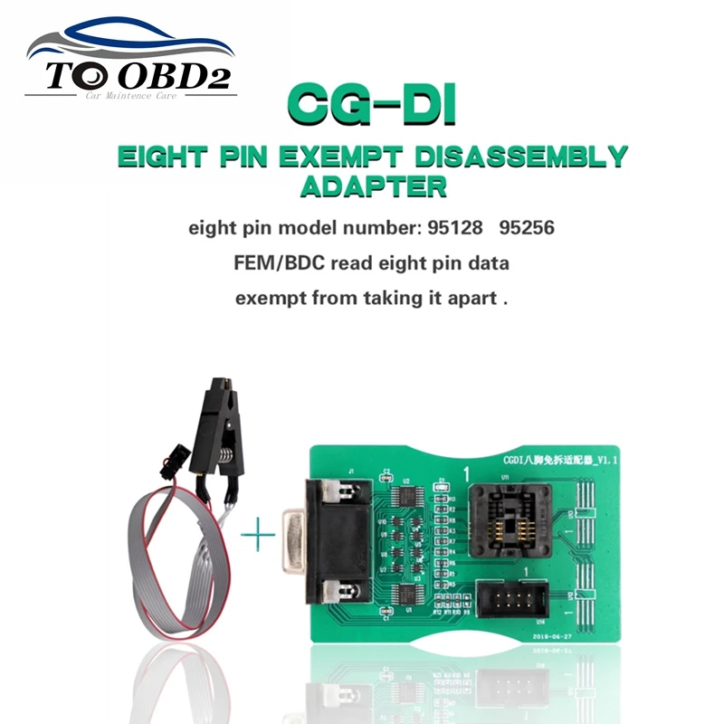 Прочитайте 8Pin плата EEPROM работает CGDI Prog для BMW и XPROG 5,60/5,70/5,74/5,84/Неохлаждаемый параметрический усилитель с USB программист чтение 8 Pin освобождает адаптер FEM/BDC
