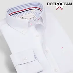 Новый плюс Размеры Для мужчин рубашка хлопковая рубашка с длинными рукавами Для мужчин одежда брендовая одежда платье Бизнес Slim Fit camisa de hombre