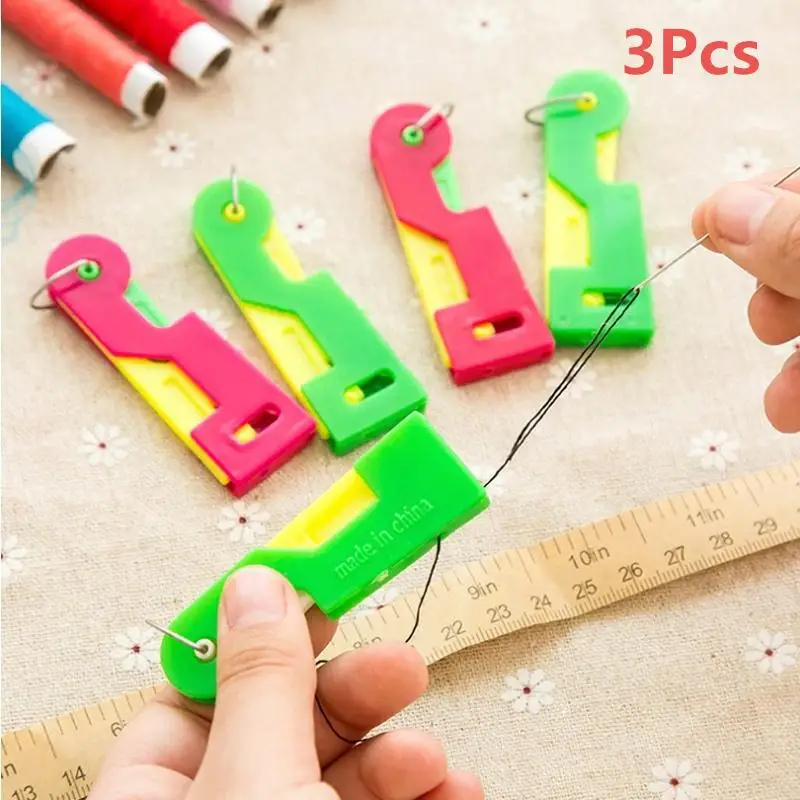 

3pcs Best Convenient Elderly Use Automatic Easy Fine Sewing Machine Needle Devices Threader Thread Tool