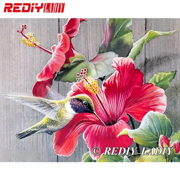 

30x38cm 3D Accurate printed crystal beads embroidery kit Bird flower beadwork crafts needlework diy beads cross stitch APT637