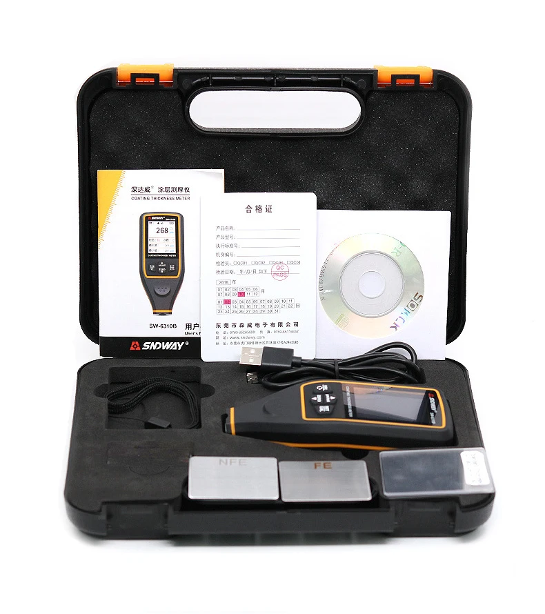 LIANGANAN Precise instrument SW6310A HD Color Screen Voice Broadcast 0-1700um Digital Coating Thickness Gauge Car Paint Film Thickness Tester Meter Resolution LIANGANAN Precise instrument SW6310A HD Color Screen Voice Broadcast 0-1700um Digital Coating Thickness Gauge Car Paint Film Thickness Tester Meter Resolution