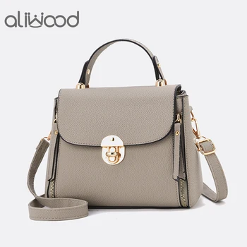 

aliwood Trendy Double Zipper Women Shoulder Messenger Bags Female Crossbody Bags Simple Flap Mini Leather Handbag Bolsa Feminina