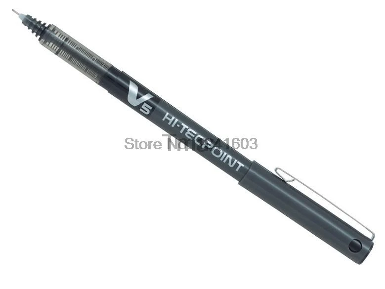 10 шт./партия, японский пилот, BX-V5,, жидкие чернила, ручка 0,5 мм, 7 цветов, стандартная ручка, канцелярские принадлежности для офиса и школы - Цвет: Черный