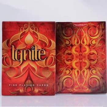 

High Quality Ignite Deck Ellusionist Burning Magic FINE Playing Cards Funny Fire Poker Magic Props Magia Tricks Free Shipping