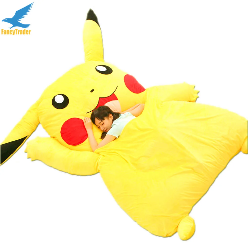 Fancytrader Japan Anime Stuffed Giant Pikachu Plush Bed Sofa Mattress Tatami Pad Bedding Set Mat Memory Foam FT90267 Wholesale Toys & Hobbies