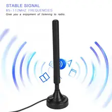 Antena alta do usb fm da sensibilidade da antena 85-112mhz do rádio de fm do ganho 25db do agregado familiar para o baixo assoalho com amplificador do sinal de rádio