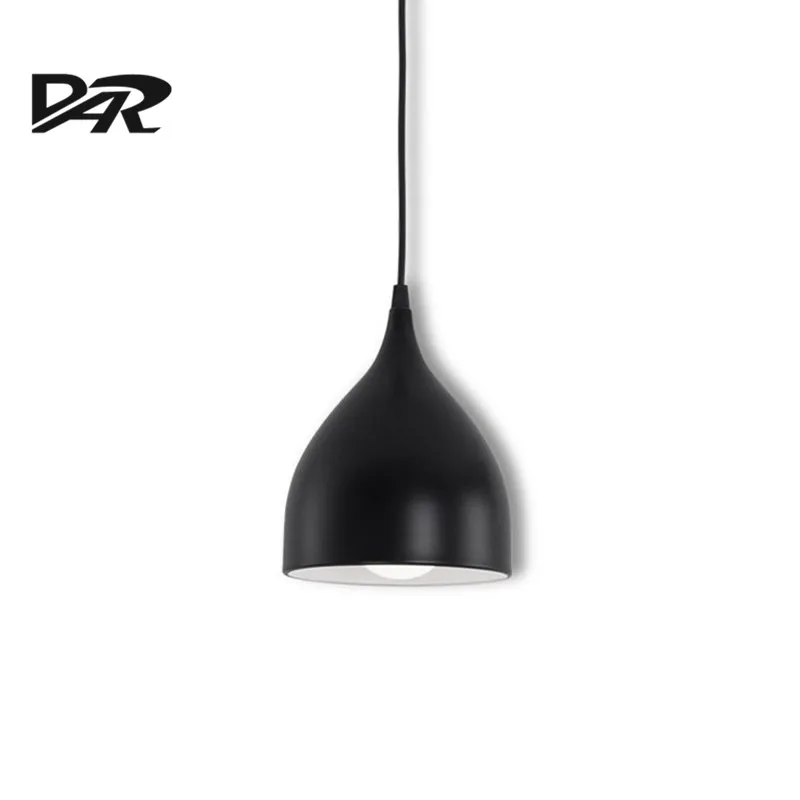 Creative DIY Black/White/Wine Red Lampshade Dining Lamp 1/3 Heads Led Pendant Lights For Restaurant Cafe Suspension Luminaire modern resin material creative droplight teapot shape lampshade e27 holder white black red pendant lights for restaurant decor