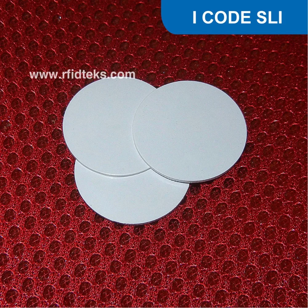 CT13mm RFID мини монета ПВХ бирка RFID бирка 13,56 МГц 1 к бит R/W ISO15693 с I кодом SLI чип