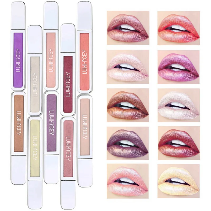 

New Waterproof Shimmer Liquid Metallic Lipstick Makeup Lip Gloss Long Lasting Glossy Tint Cosmetics 1PC