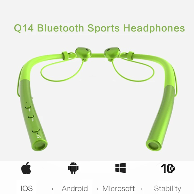 

Q14 earphone ecouteur sport Bluetooth Earphone Neckband Stereo Sweatproof Headset In Ear Magnetic Earbuds for iPhone Xiaomi