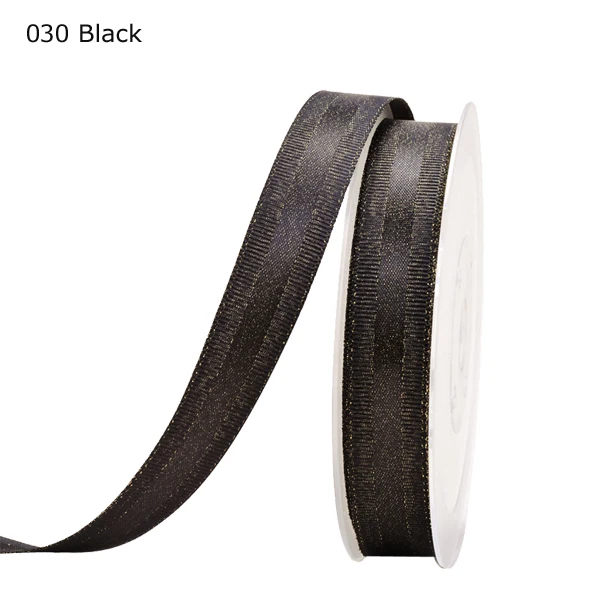 Gold Purl Grosgrain Edge Satin Ribbon 030