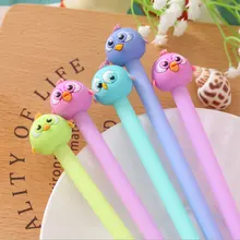 Cute bird 0.38mm black ink gel pen Kawaii Office stationery Neutral pens material escolar school supplies cute cartoon bear gel pen black ink pen kawaii school supplies kawaii pens school stationery