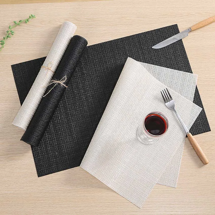 

Solid Color 30*45cm Coaster Placemats Dining Tea Coffee Table Mat Kitchen Tools Non-slip Bowl Bar Cup Pads Home Hotel Waterproof